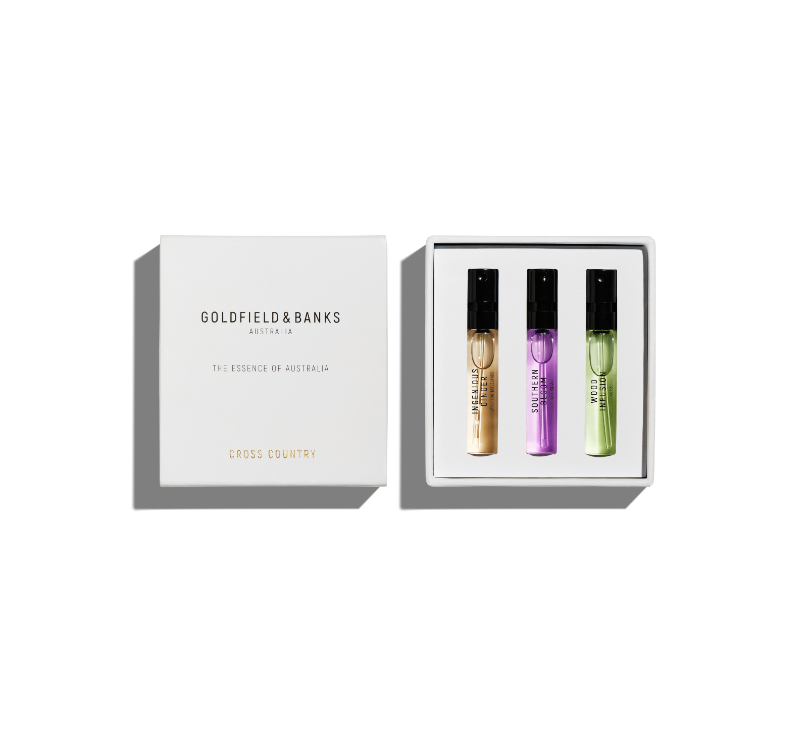 3x2ml Complimentary Sample Set | Ingenious Ginger, Wood Infusion, Southern Bloom